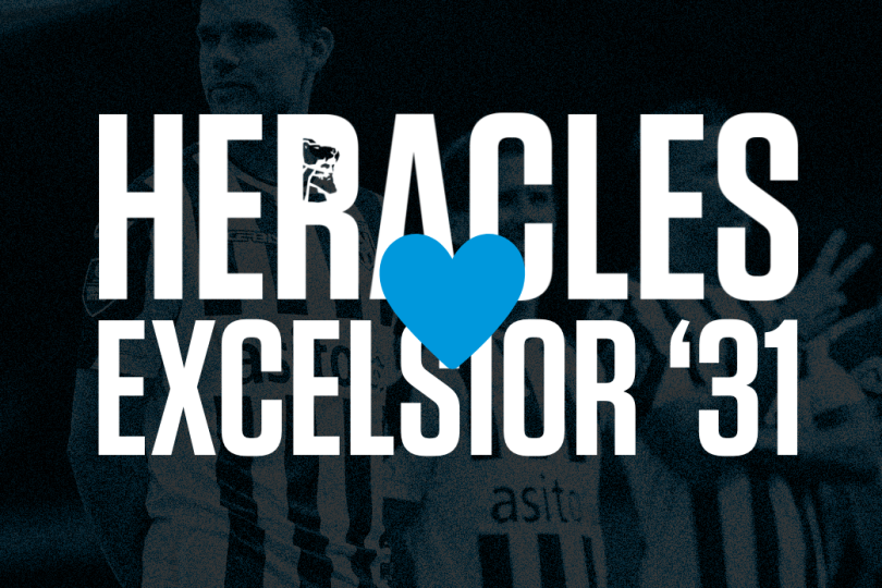 Foto bij Excelsior'31 'Club van de week' bij Heracles Almelo - sc Heerenveen